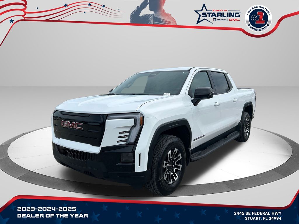 Summit White 2026 GMC Sierra EV Elevation Crew Cab (Extended Range) e4WD Pickup Truck All-Wheel Drive 1-Speed Automatic