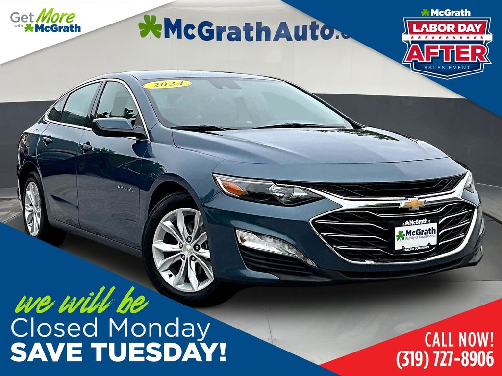 Lakeshore Blue Metallic 2024 Chevrolet Malibu Sedan Front-Wheel Drive Continuously Variable Transmission