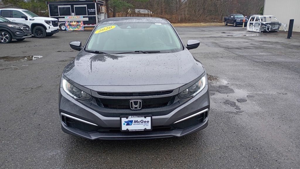 Gray 2020 Honda Civic LX Sedan FWD Sedan Front-Wheel Drive Continuously Variable Transmission
