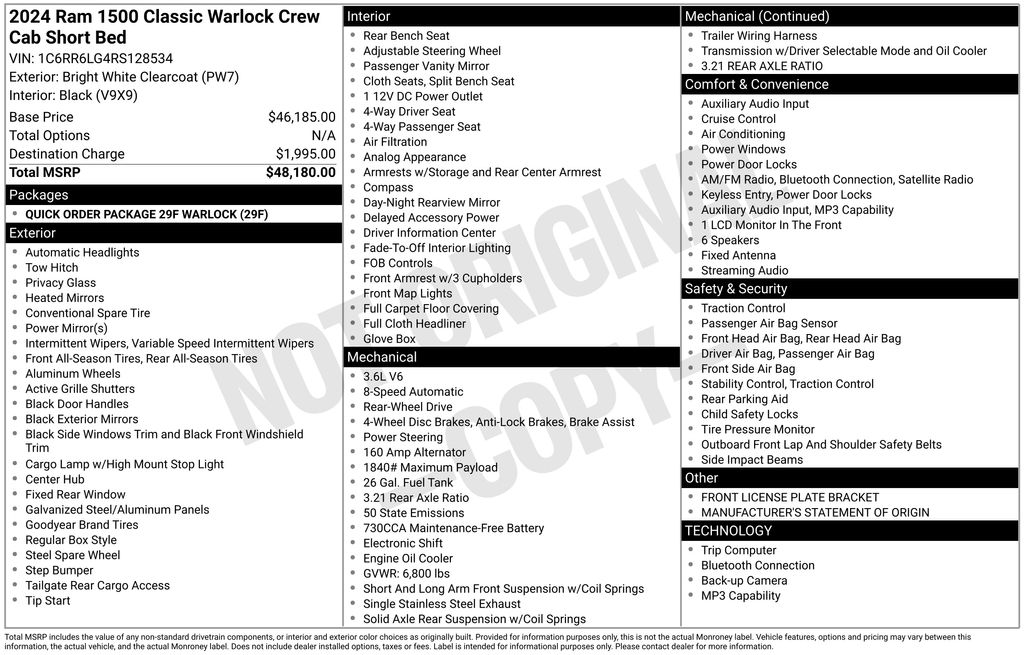 Certified Used 2024 White Ram Warlock image 5