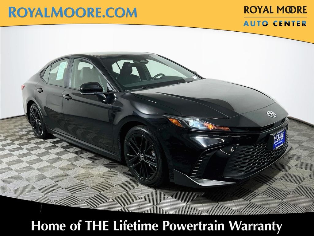 Midnight Black Metallic 2025 Toyota Camry Sedan Front-Wheel Drive Continuously Variable Transmission