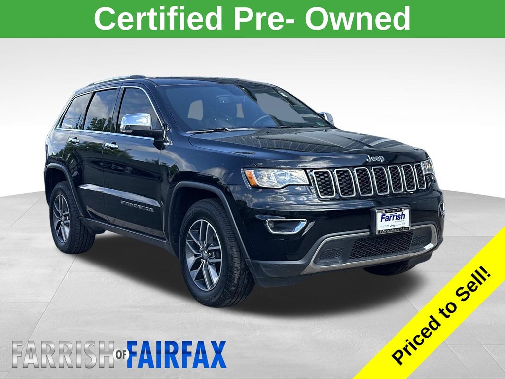 Diamond Black Crystal Pearlcoat 2018 Jeep Grand Cherokee SUV / Crossover Four-Wheel Drive 8-Speed Automatic