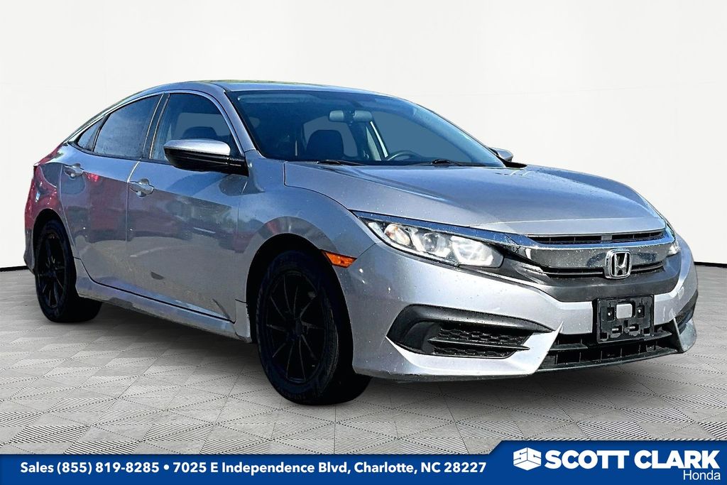 Lunar Silver Metallic 2016 Honda Civic LX Sedan Front-Wheel Drive Continuously Variable Transmission