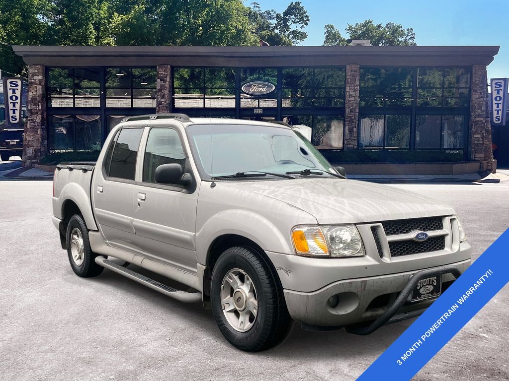 Silver 2003 Ford Explorer Sport Trac Pickup Truck Rear-Wheel Drive 5-Speed Manual Overdrive