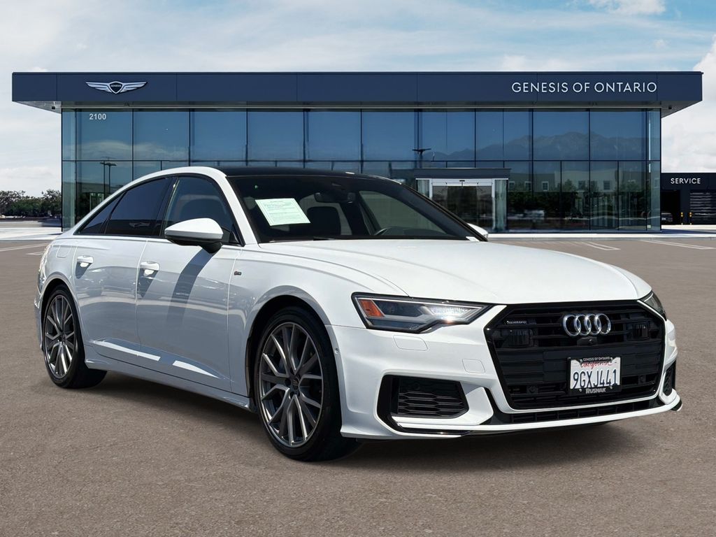 Glacier White Metallic 2023 Audi A6 Sedan All-Wheel Drive 7-Speed Automatic