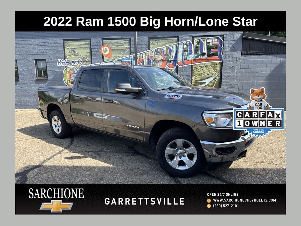 Gray (Granite Crystal Metallic Clearcoat) 2022 RAM 1500 Pickup Truck Four-Wheel Drive 8-Speed Automatic