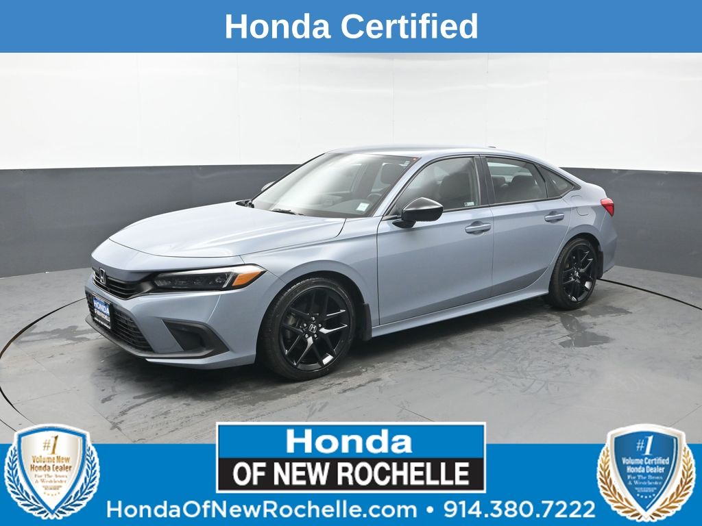 Sonic Gray Pearl 2023 Honda Civic Sport FWD Sedan Front-Wheel Drive Continuously Variable Transmission