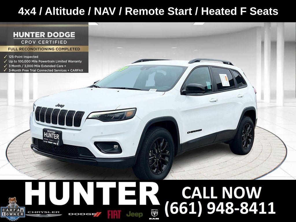 Bright White Clearcoat 2023 Jeep Cherokee Altitude 4WD SUV / Crossover 9-Speed Automatic