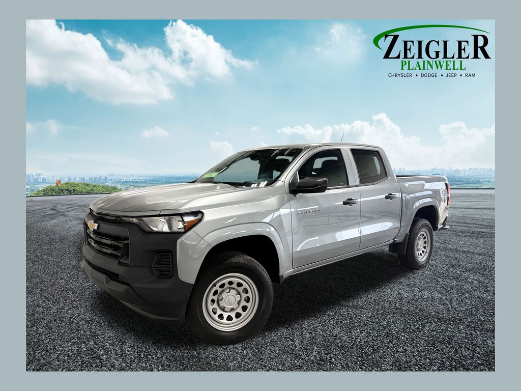 Sterling Gray Metallic 2023 Chevrolet Colorado Work Truck Crew Cab RWD Pickup Truck 4X2 8-Speed Automatic