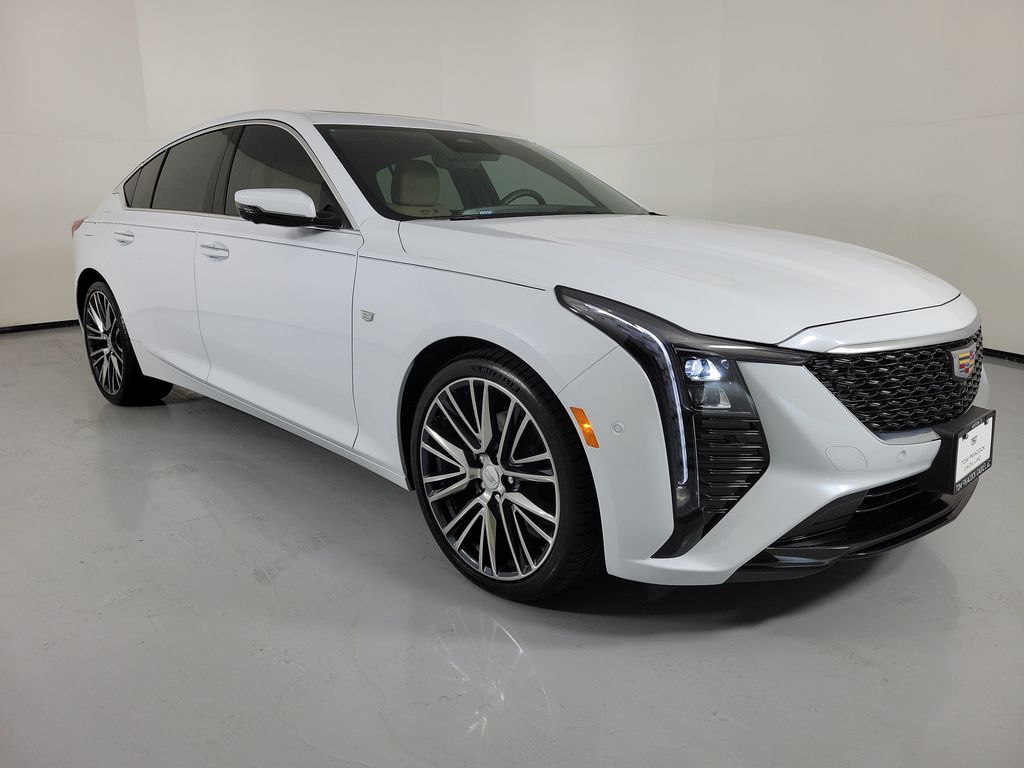Vibrant White Tricoat 2026 Cadillac CT5 Sedan Rear-Wheel Drive Automatic