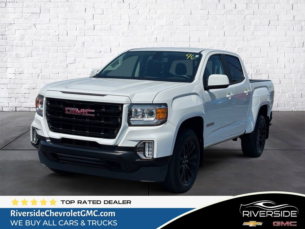 Summit White 2022 GMC Canyon Elevation Crew Cab RWD Pickup Truck 4X2 8-Speed Automatic