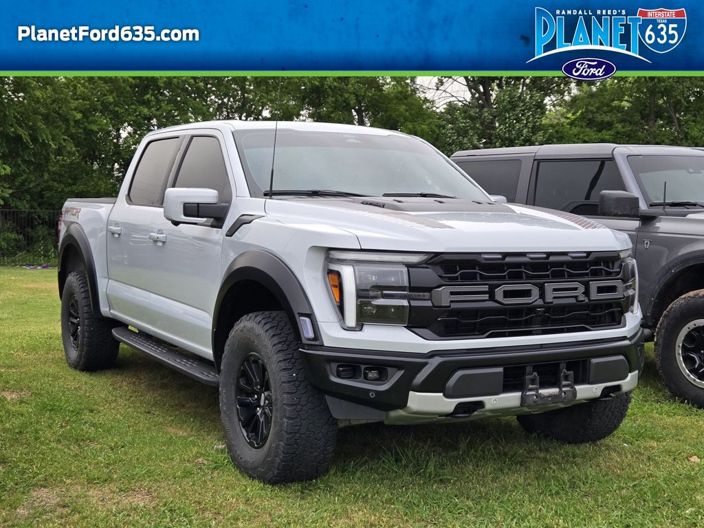 White Metallic 2025 Ford F-150 Raptor SuperCrew 4WD Pickup Truck Four-Wheel Drive Automatic