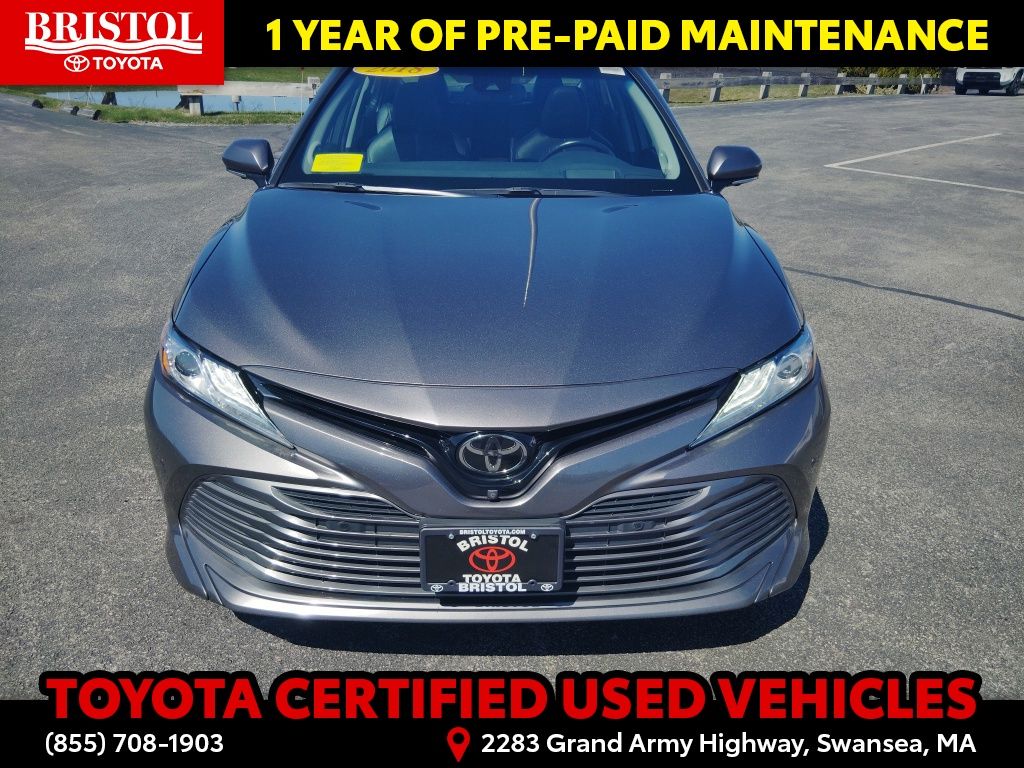 Certified 2018 Toyota Camry XLE with VIN 4T1B11HK7JU030930 for sale in Swansea, MA