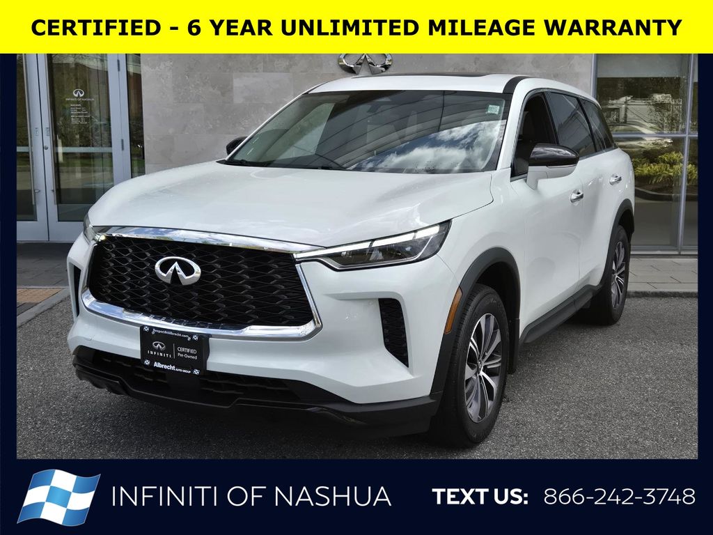 Glacier White 2023 INFINITI QX60 Pure AWD SUV / Crossover All-Wheel Drive 9-Speed Automatic