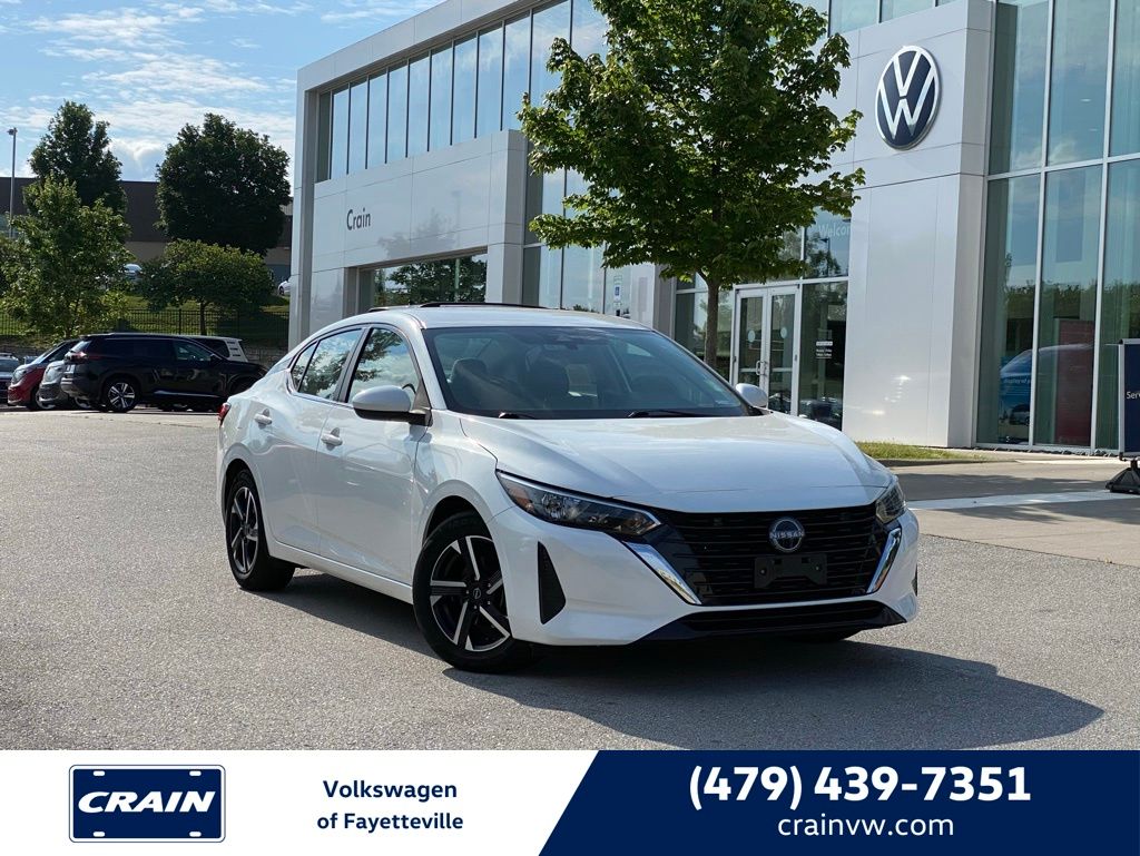 Aspen White 2024 Nissan Sentra SV FWD Sedan Front-Wheel Drive Continuously Variable Transmission