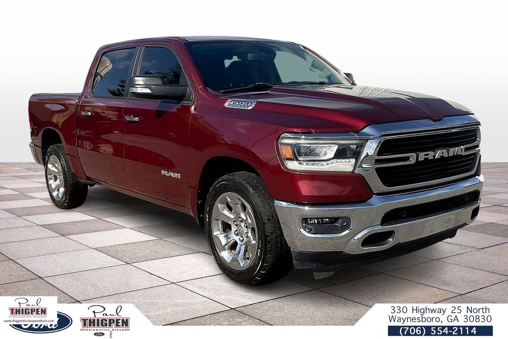 Delmonico Red Pearlcoat 2019 RAM 1500 Big Horn Crew Cab RWD Pickup Truck 4X2 8-Speed Automatic