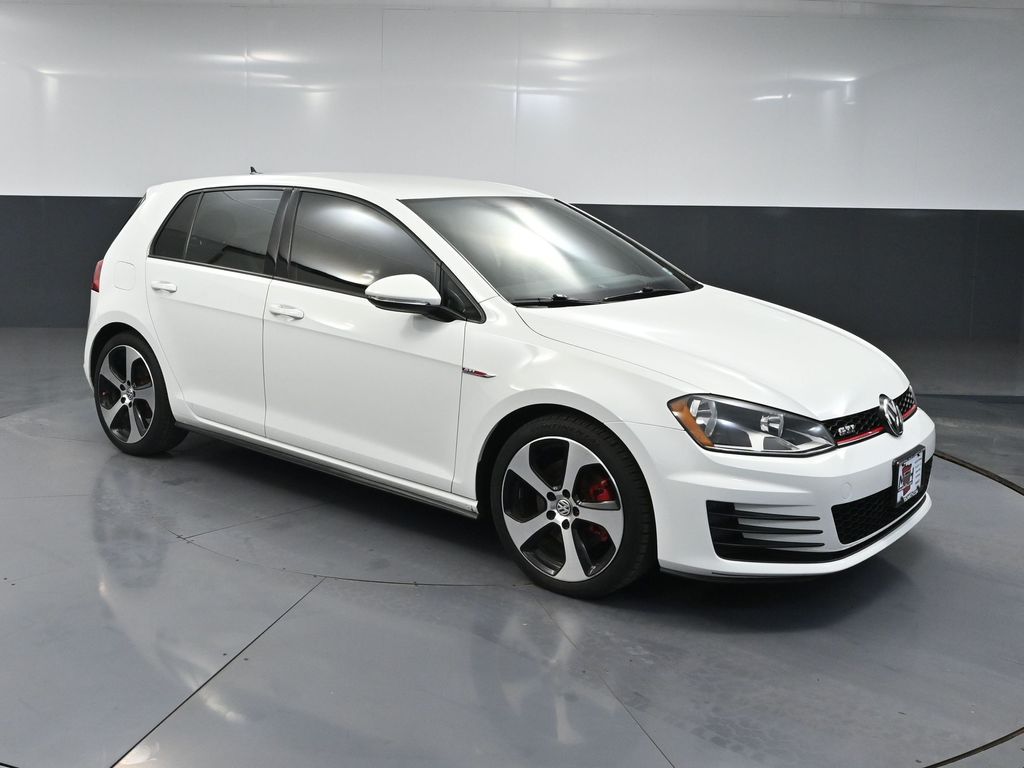 Pure White 2017 Volkswagen Golf GTI Hatchback Front-Wheel Drive 6-Speed Manual
