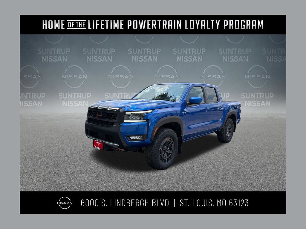 Bluestone Pearl 2026 Nissan Frontier Pickup Truck Four-Wheel Drive 9-Speed Automatic Overdrive