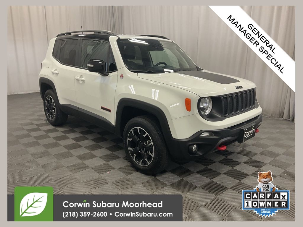 Alpine White Clearcoat 2023 Jeep Renegade SUV / Crossover Four-Wheel Drive 9-Speed Automatic