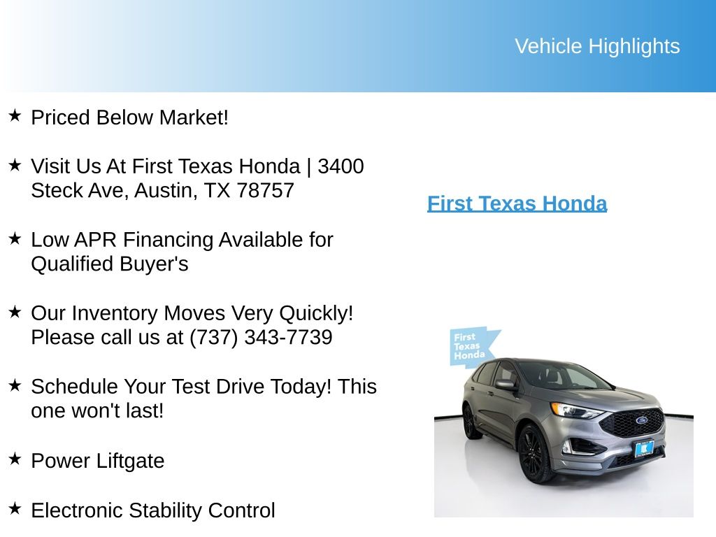 Used Car 2021 Ford Edge  St Line For Sale Under $20,000 In Austin, Texas