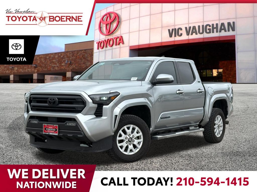 Celestial Silver Metallic 2025 Toyota Tacoma SR5 Double Cab 4WD Pickup Truck Four-Wheel Drive 8-Speed Automatic