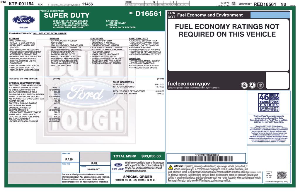 2024 Ford F-450 Chassis LARIAT