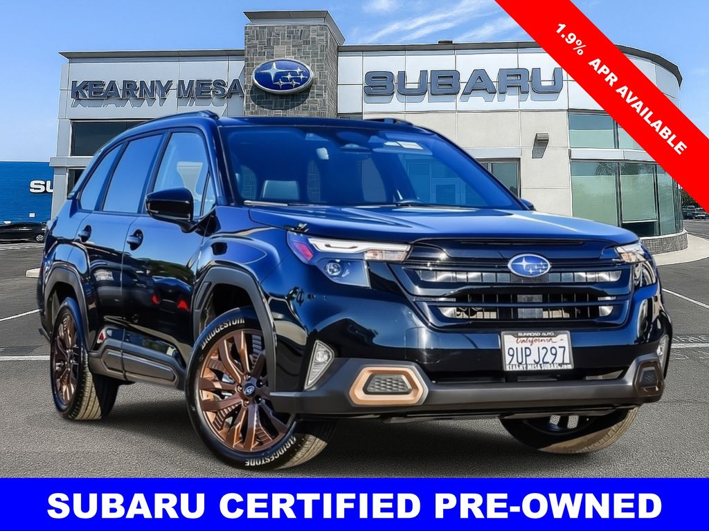 Crystal Black Silica 2025 Subaru Forester Sport Crossover AWD SUV / Crossover All-Wheel Drive Continuously Variable Transmission