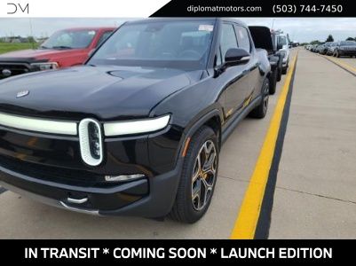 Black 2023 Rivian R1T Pickup Truck All-Wheel Drive 1-Speed Automatic