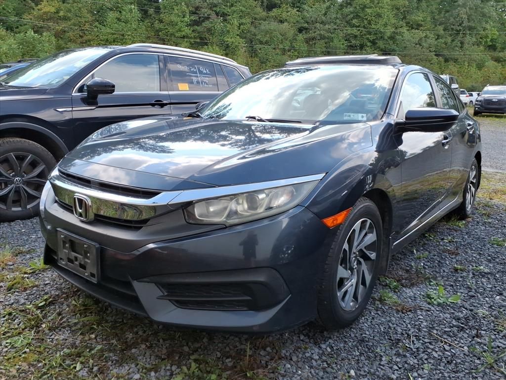 Cosmic Blue Metallic 2018 Honda Civic Sedan Front-Wheel Drive Continuously Variable Transmission