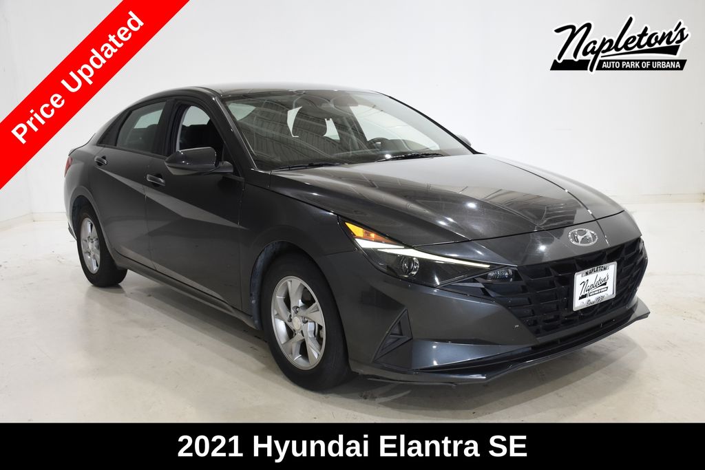 Portofino Gray 2021 Hyundai Elantra Sedan Front-Wheel Drive Continuously Variable Transmission