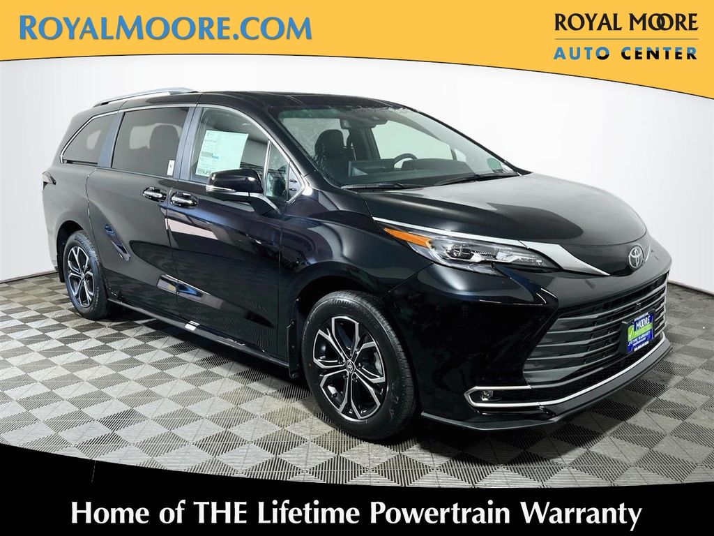 Midnight Black Metallic 2026 Toyota Sienna Minivan All-Wheel Drive Continuously Variable Transmission