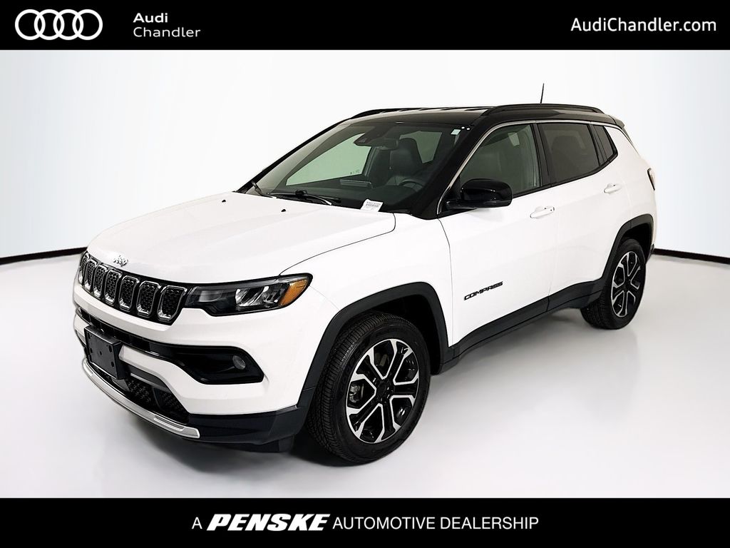 Bright White Clearcoat 2023 Jeep Compass SUV / Crossover Four-Wheel Drive 8-Speed Automatic