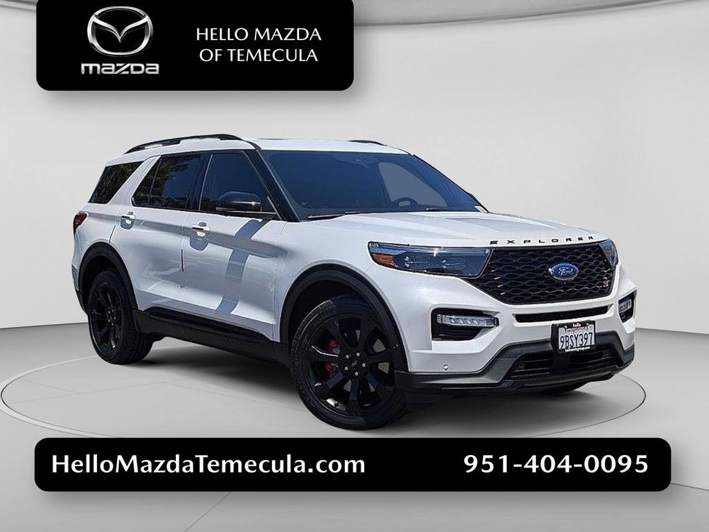 Star White Metallic Tri-Coat 2022 Ford Explorer SUV / Crossover All-Wheel Drive Automatic