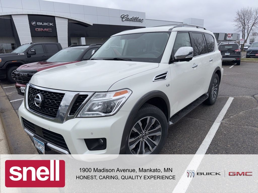 Pearl White 2018 Nissan Armada SL 4WD SUV / Crossover Four-Wheel Drive 7-Speed Automatic