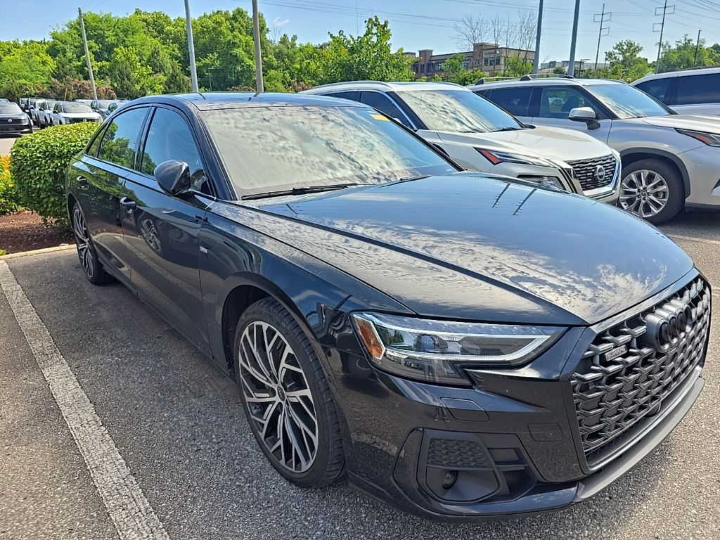 Black 2024 Audi A8 L quattro 55 TFSI Sedan All-Wheel Drive 8-Speed Automatic