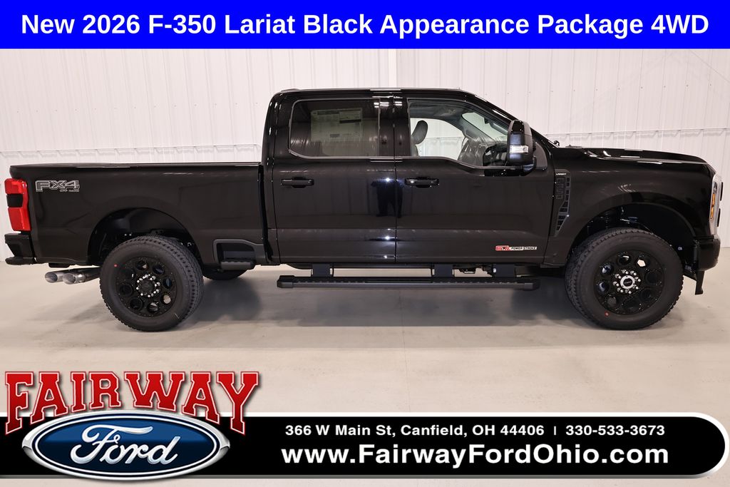Agate Black Metallic 2026 Ford F-350 Super Duty Lariat Crew Cab 4WD Pickup Truck Four-Wheel Drive Automatic