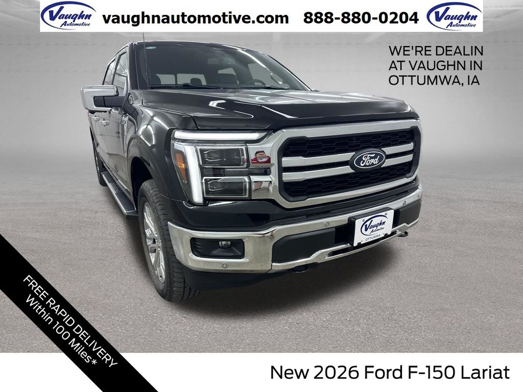 Black 2026 Ford F-150 Pickup Truck Four-Wheel Drive Automatic