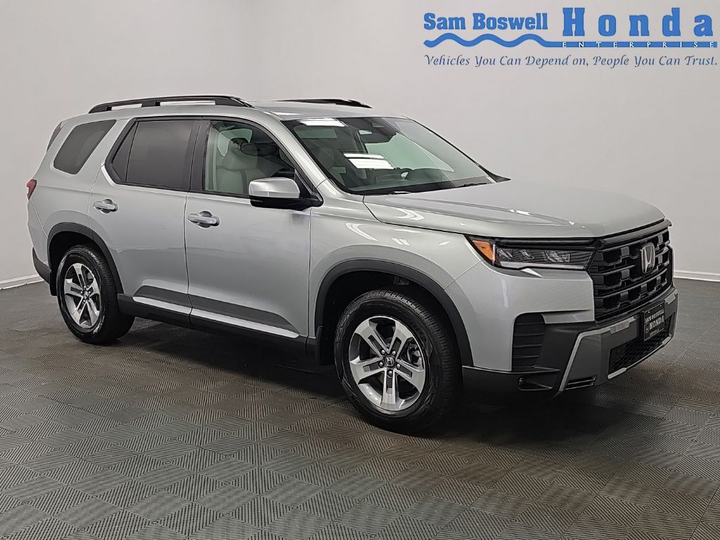 Solar Silver Metallic 2026 Honda Pilot SUV / Crossover Front-Wheel Drive Automatic