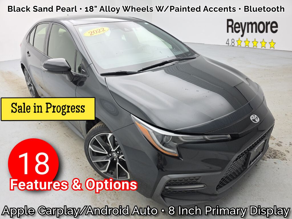 Black Sand Pearl 2022 Toyota Corolla SE FWD Sedan Front-Wheel Drive Continuously Variable Transmission