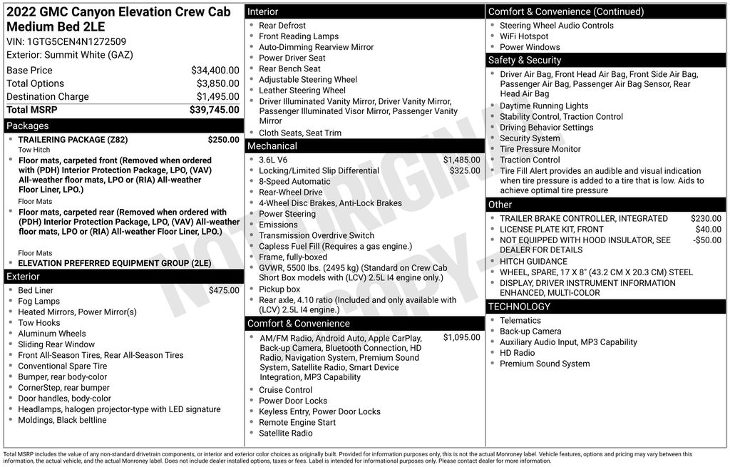 2022 GMC Canyon 2WD Elevation Crew Cab Short Box's photo