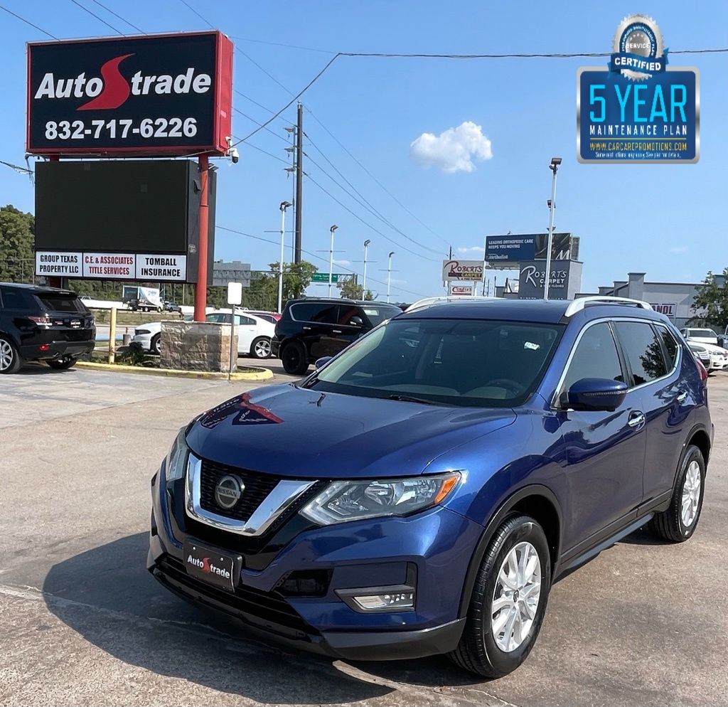2018 Nissan Rogue SV Blue at Texan Dodge Chrysler Jeep Ram
