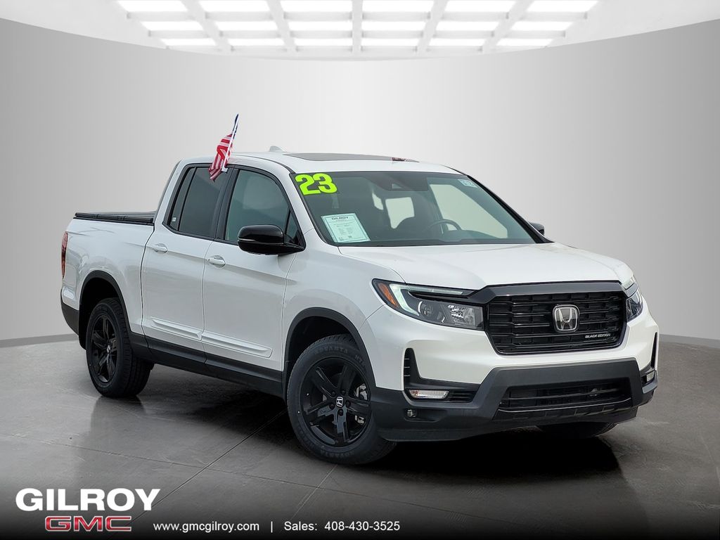 Platinum White Pearl 2023 Honda Ridgeline Black Edition AWD Pickup Truck All-Wheel Drive 9-Speed Automatic
