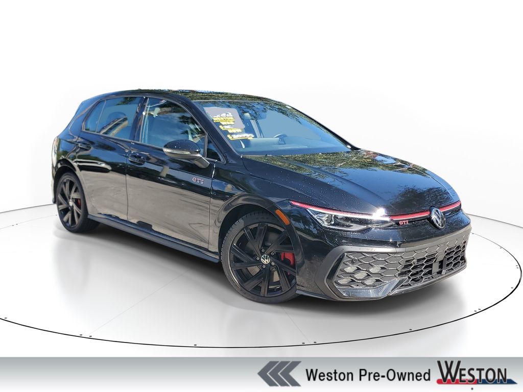 Black Metallic 2025 Volkswagen Golf GTI Hatchback Front-Wheel Drive 7-Speed Dual Clutch
