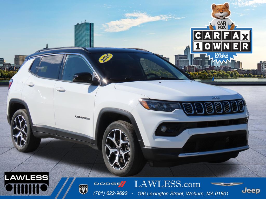Bright White Clearcoat 2025 Jeep Compass SUV / Crossover Four-Wheel Drive 8-Speed Automatic