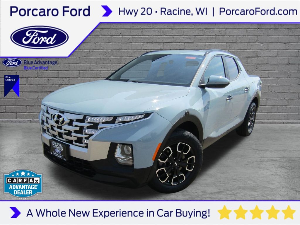 Blue / Stone 2022 Hyundai Santa Cruz Pickup Truck All-Wheel Drive 8-Speed Automatic