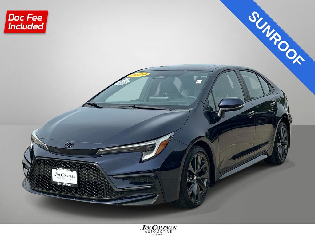 Midnight Black Metallic 2024 Toyota Corolla Sedan Front-Wheel Drive Continuously Variable Transmission