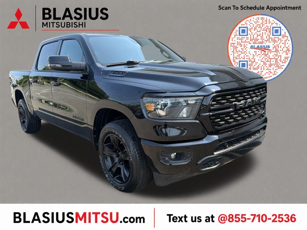 Diamond Black Crystal Pearlcoat 2023 RAM 1500 Pickup Truck Four-Wheel Drive 8-Speed Automatic