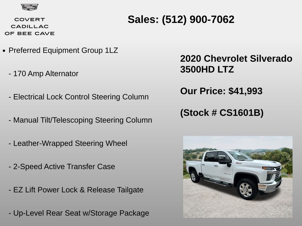 Used Car 2020 Chevrolet Silverado 3500hd  Ltz For Sale Under $50,000 In Austin, Texas