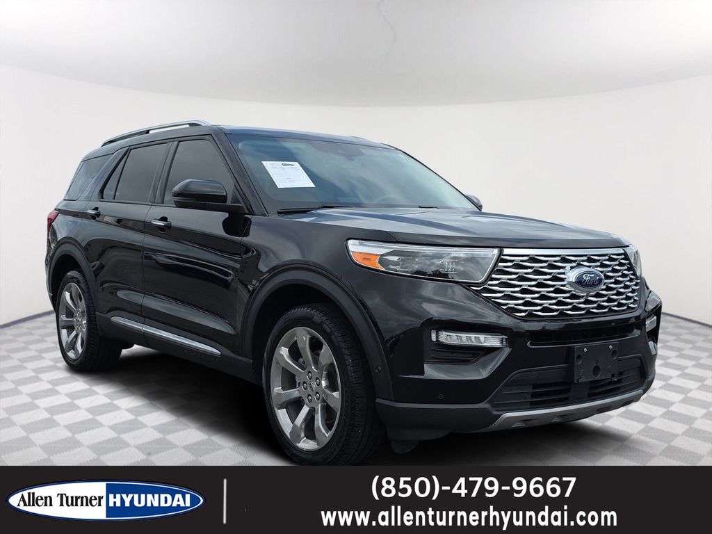 Black Metallic 2020 Ford Explorer Platinum AWD SUV / Crossover All-Wheel Drive Automatic