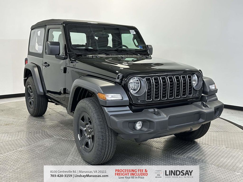 Black Clearcoat 2026 Jeep Wrangler Sport 2-Door 4WD SUV / Crossover Four-Wheel Drive 6-Speed Manual